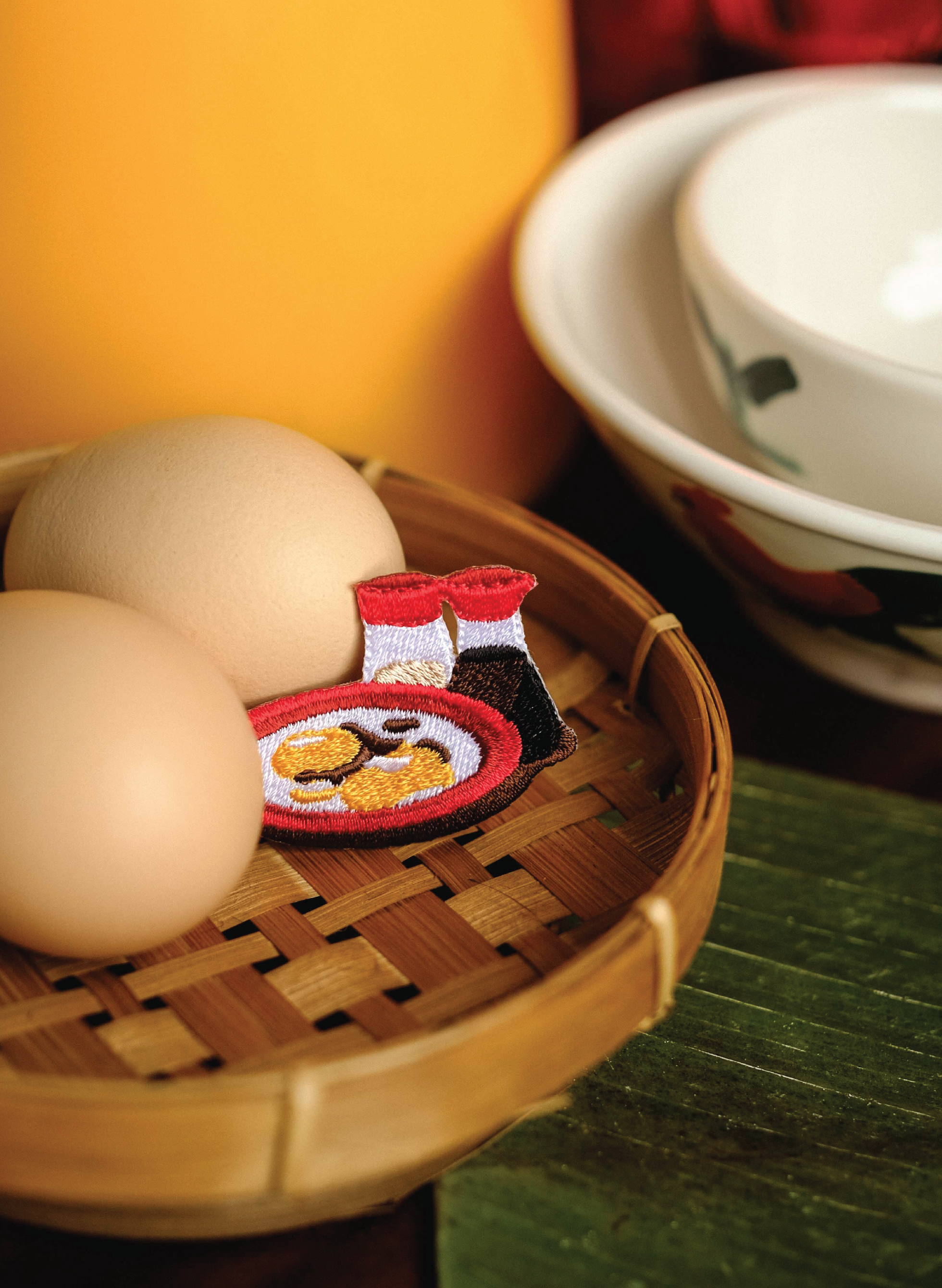 Half Boiled Eggs Iron on Patch