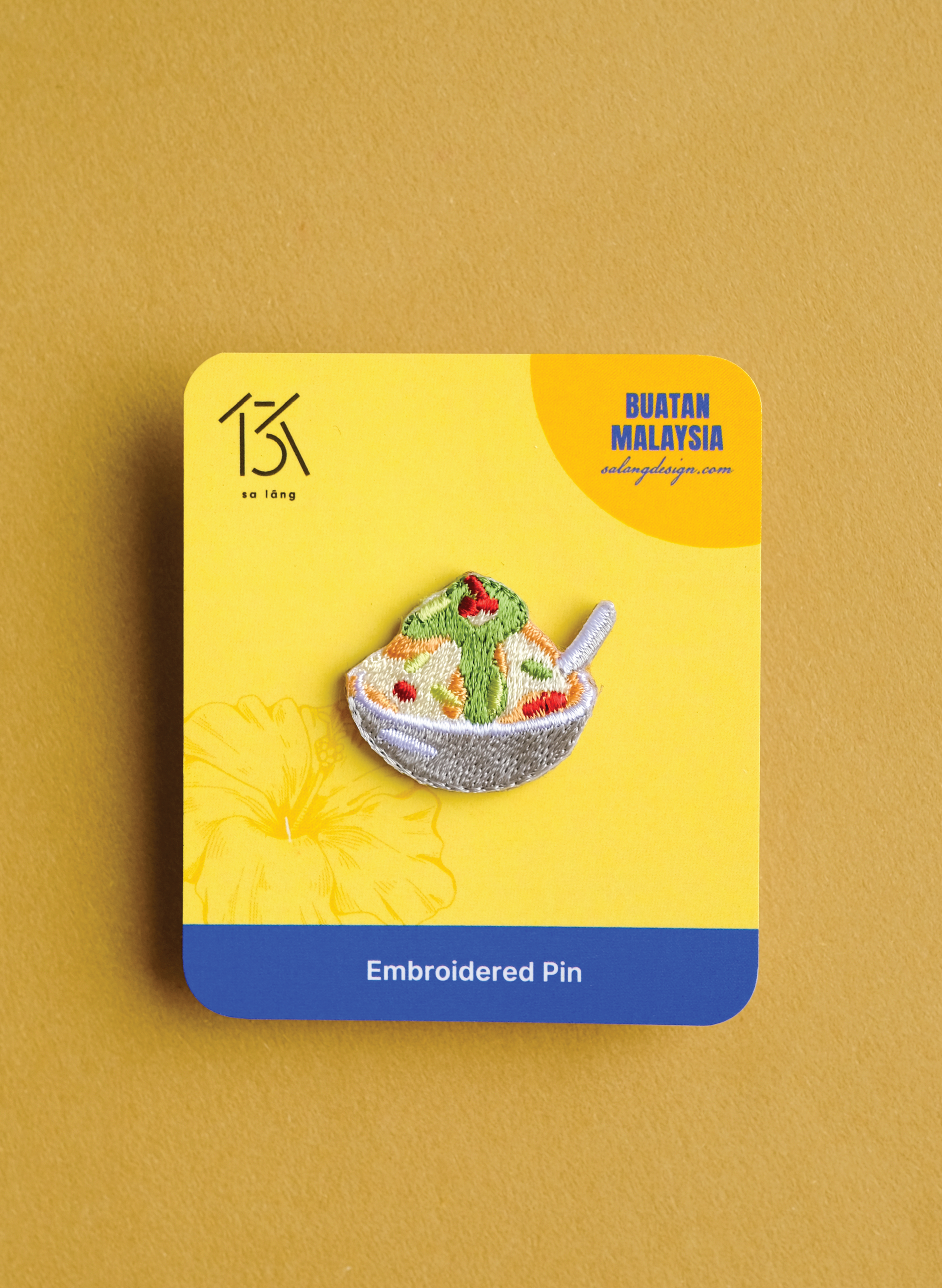 Cendol Embroidered Pin