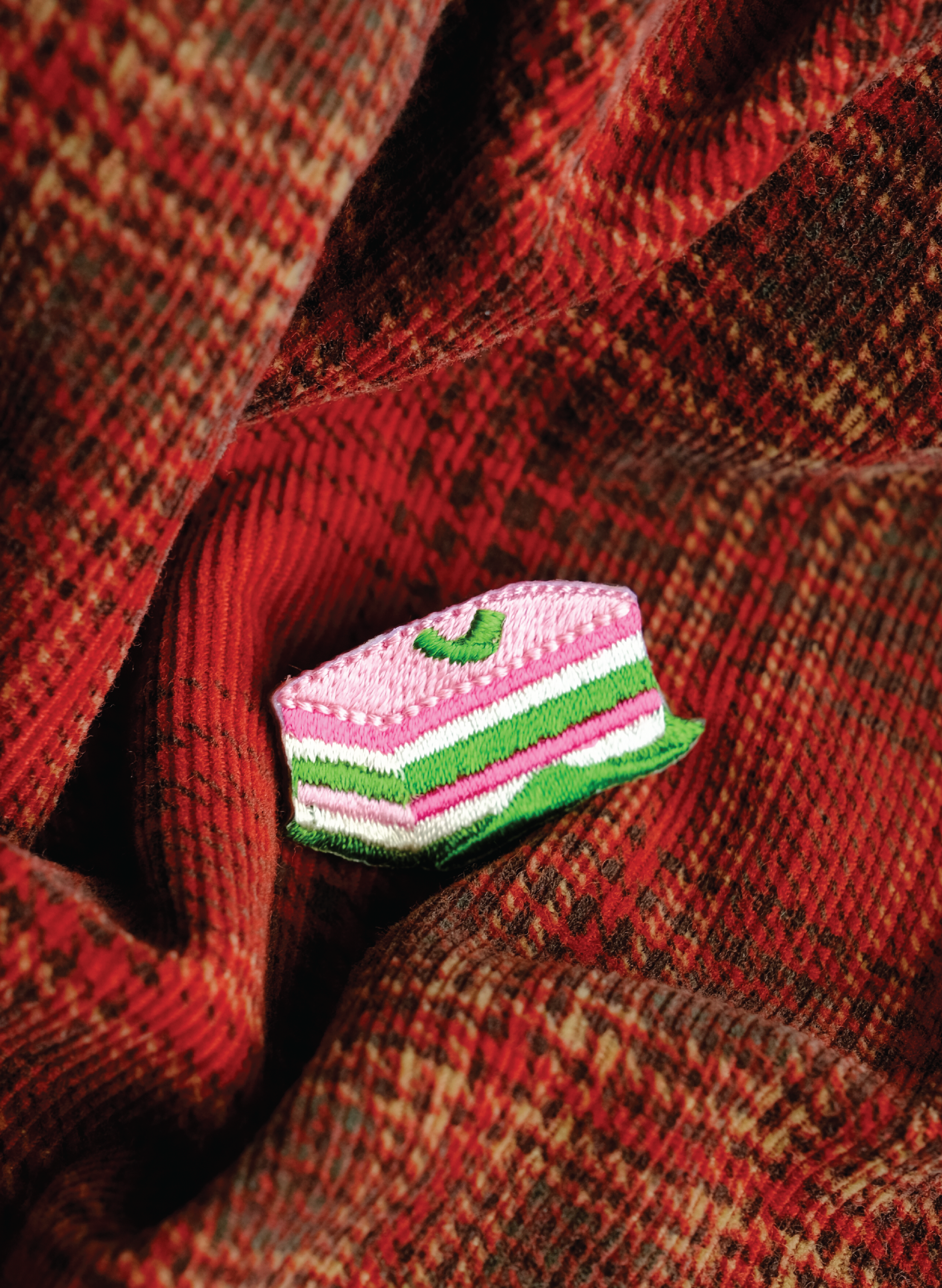 Kuih Lapis Embroidered Pin