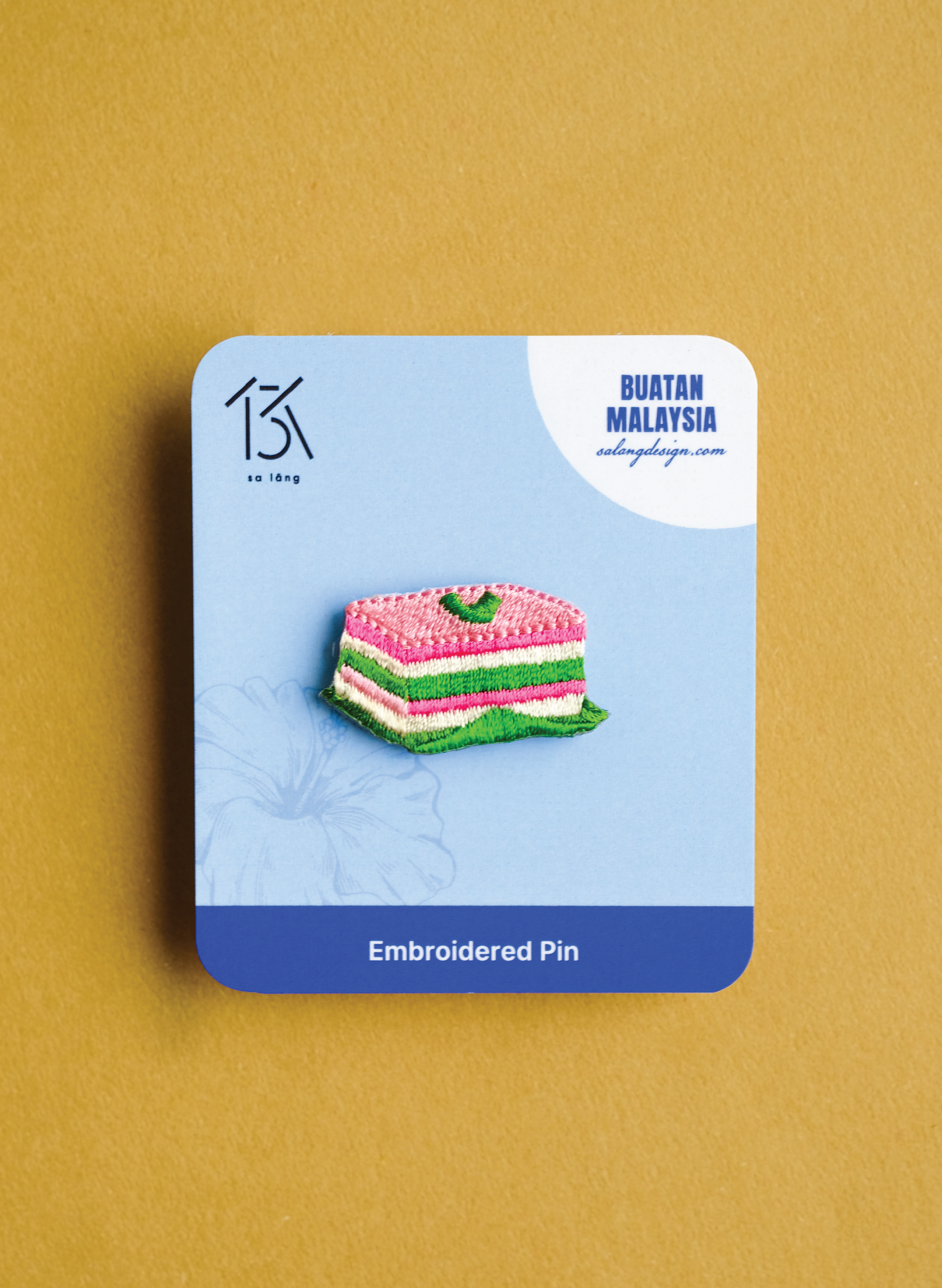 Kuih Lapis Embroidered Pin