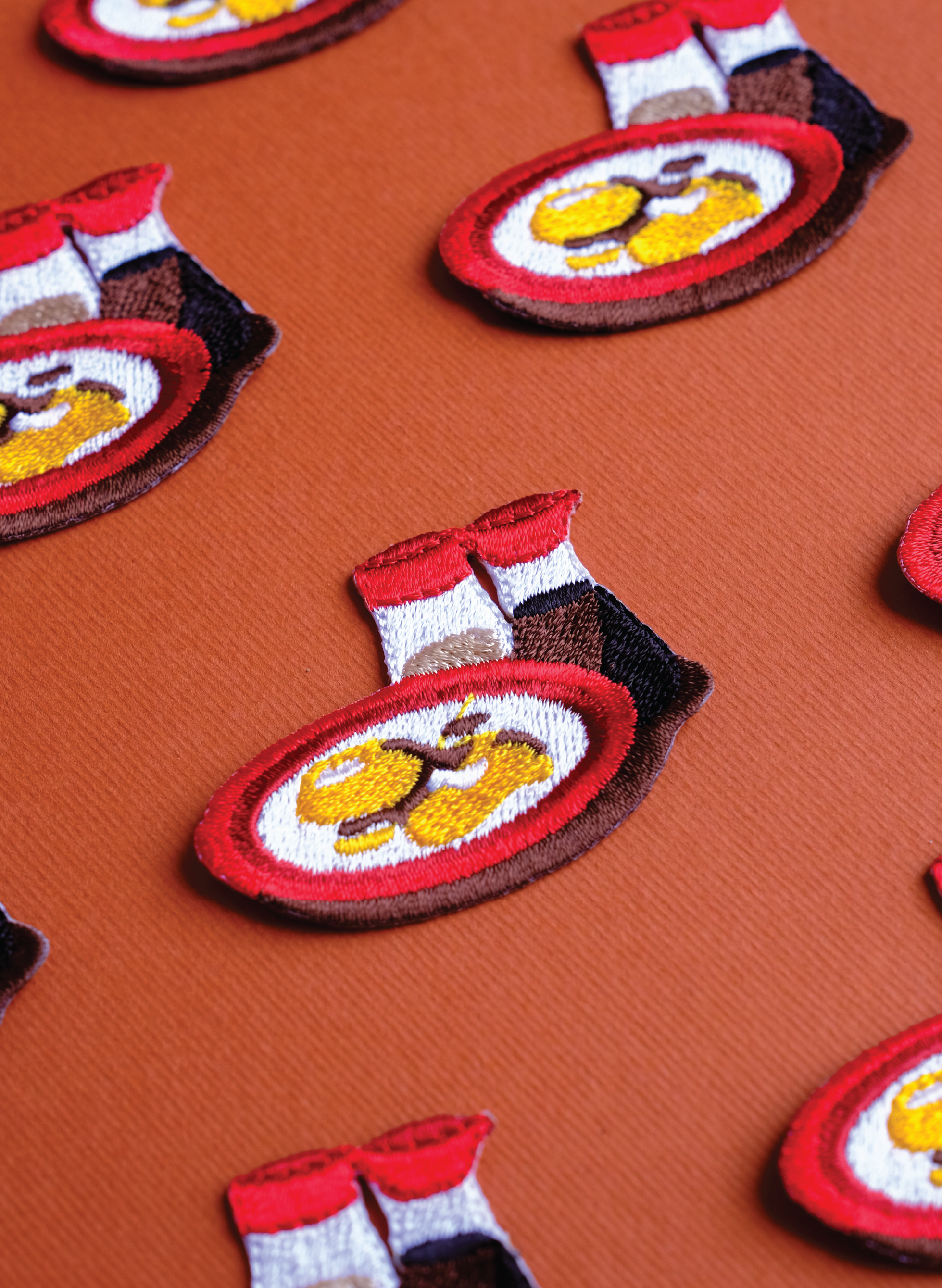 Half Boiled Eggs Iron on Patch