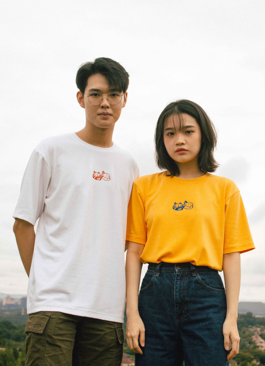 Two Tiger Embroidery Tee (White)