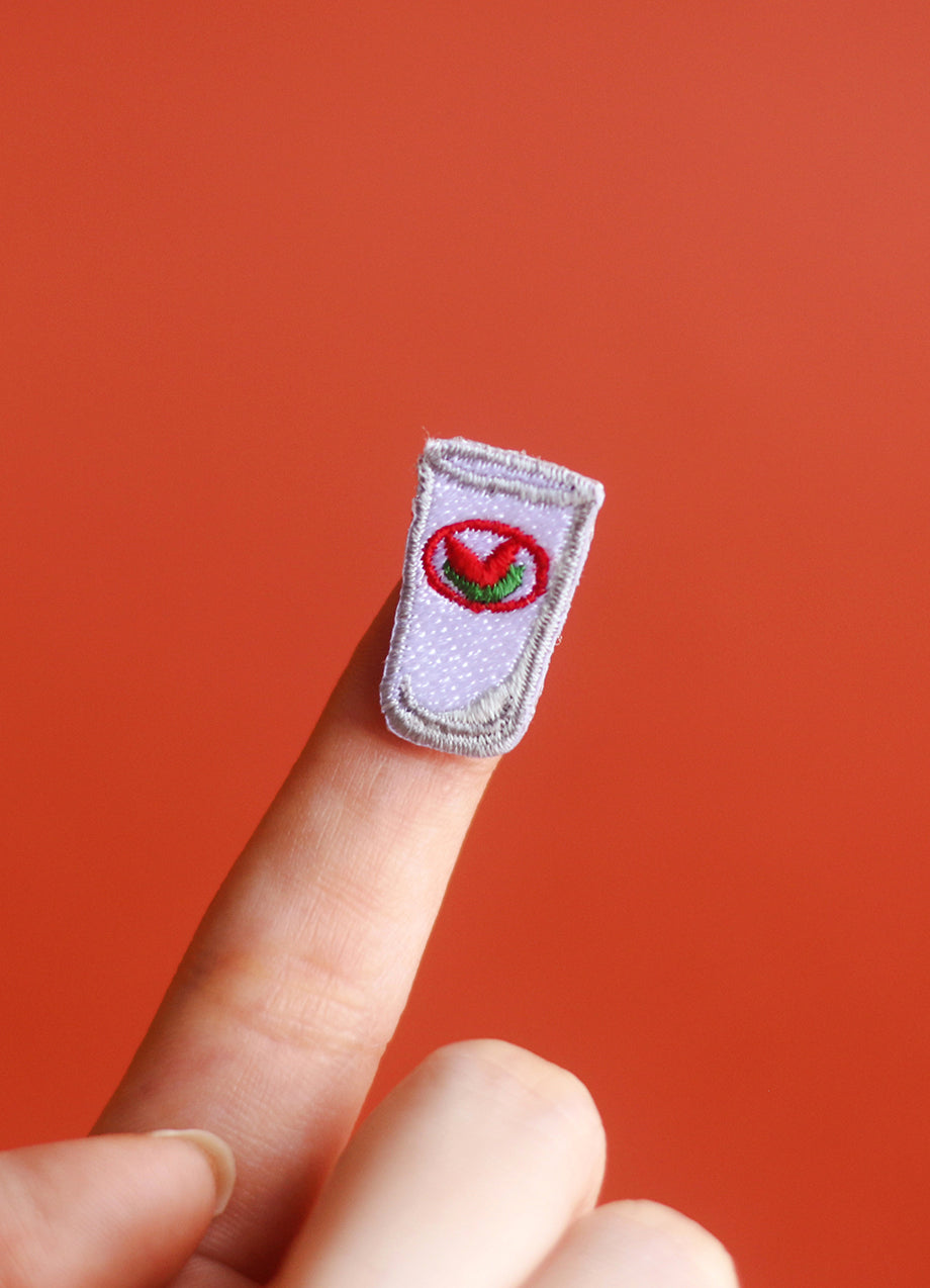 Classic Flask with Glass Iron on Patch