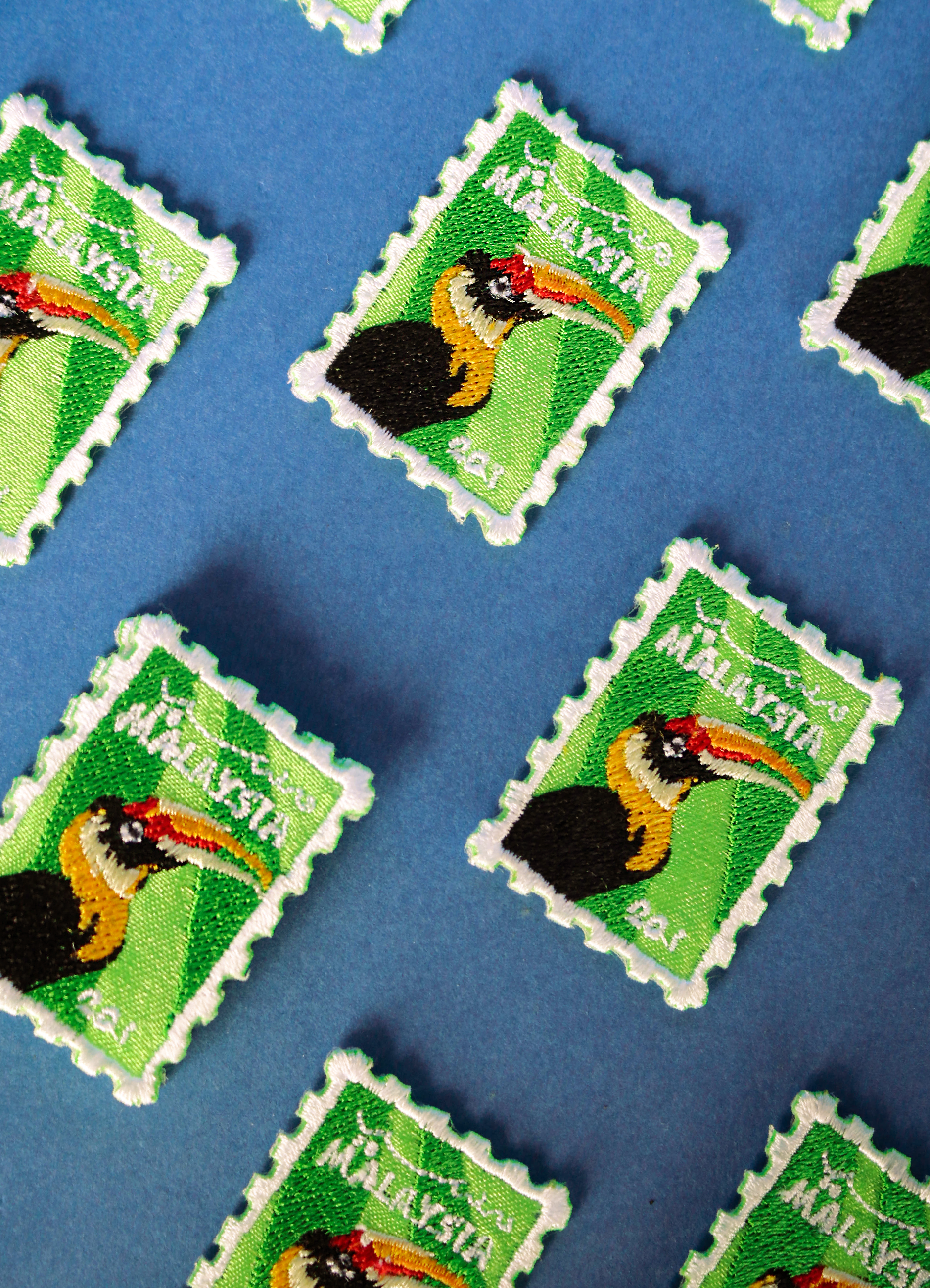 Stamp Hornbill Iron On Patch