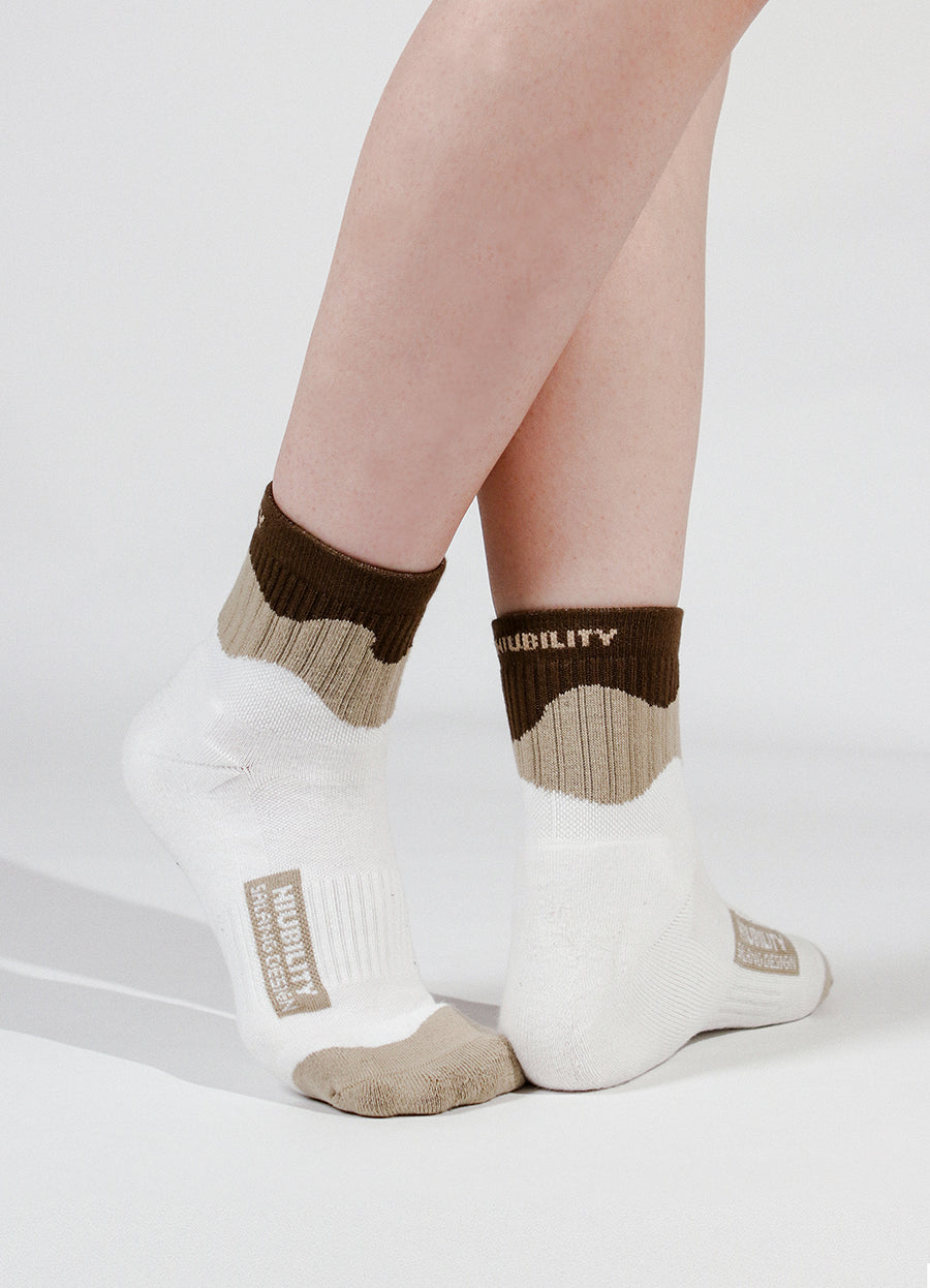 Salang Niubi Socks Bundle - Brown and White