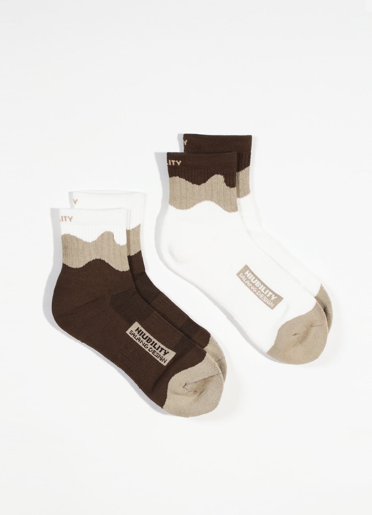 Salang Niubi Socks Bundle - Brown and White