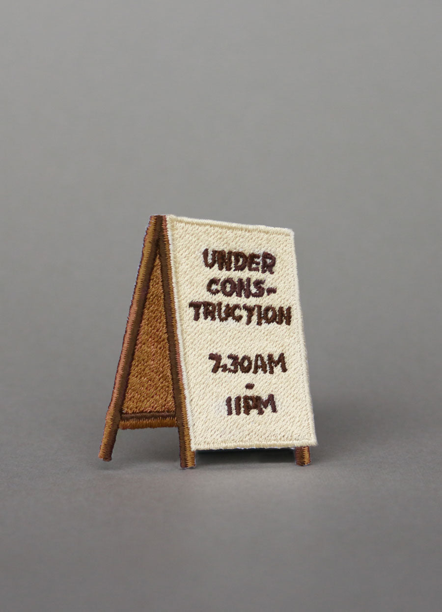Under Construction Iron on Patch