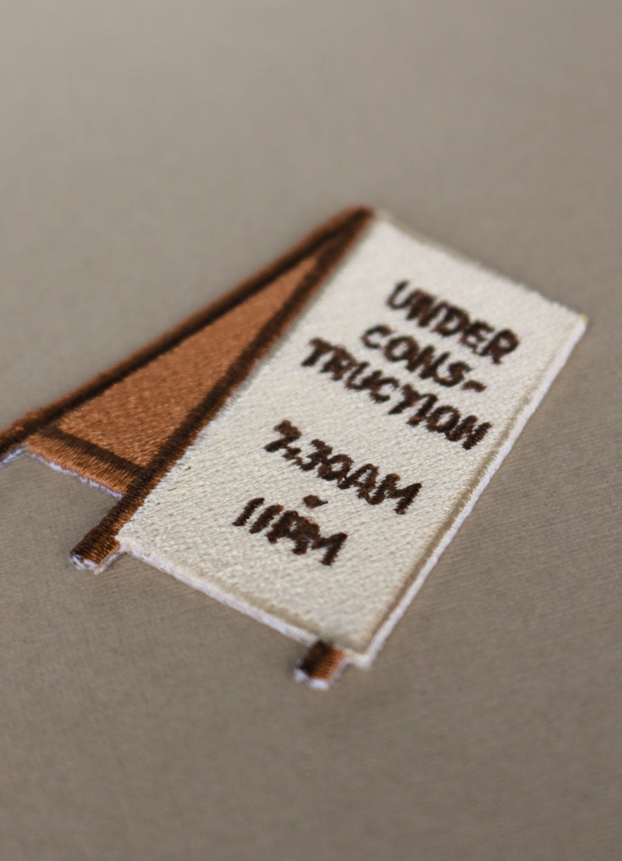 Under Construction Iron on Patch
