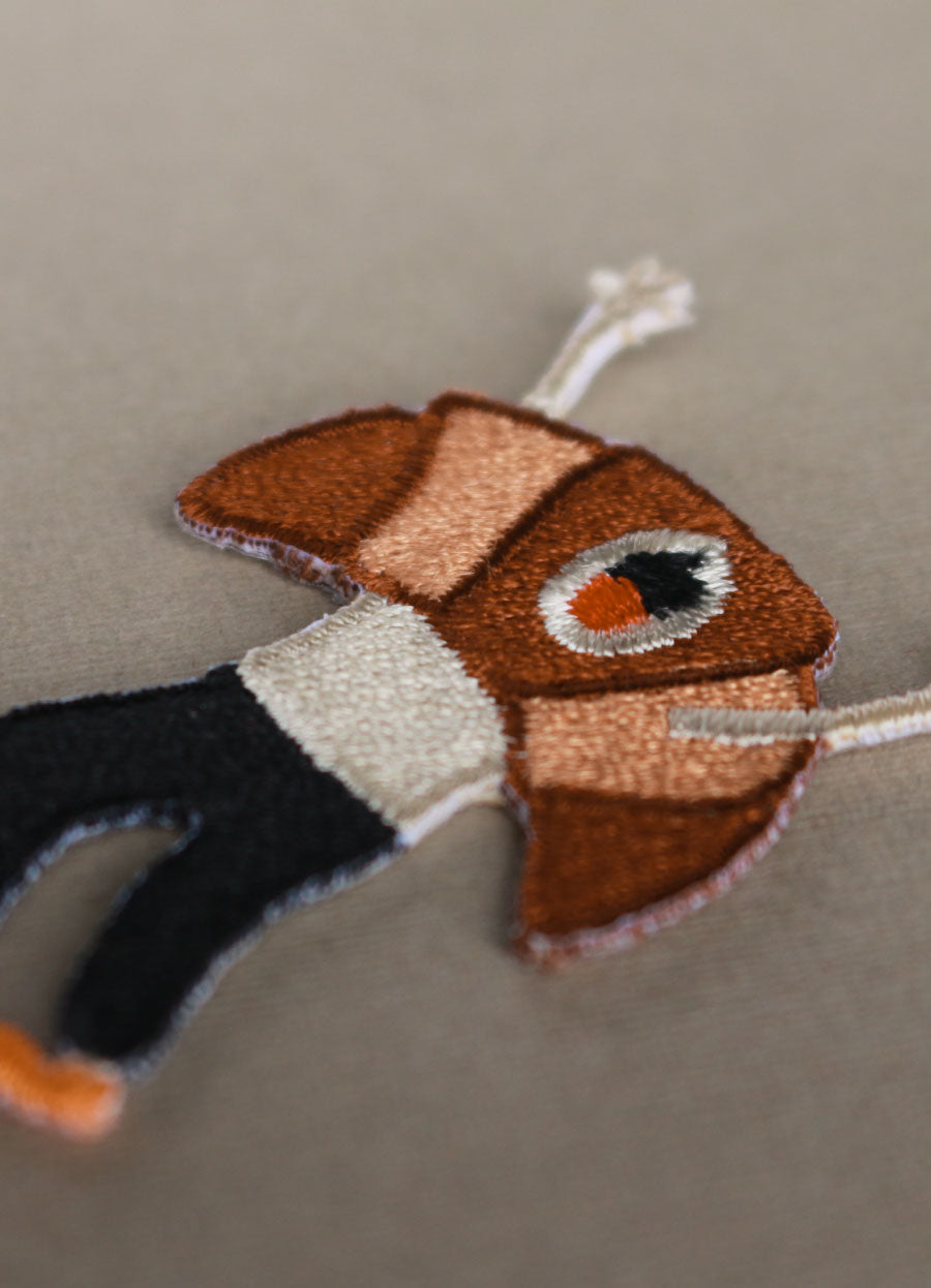 Croissant Man Iron on Patch