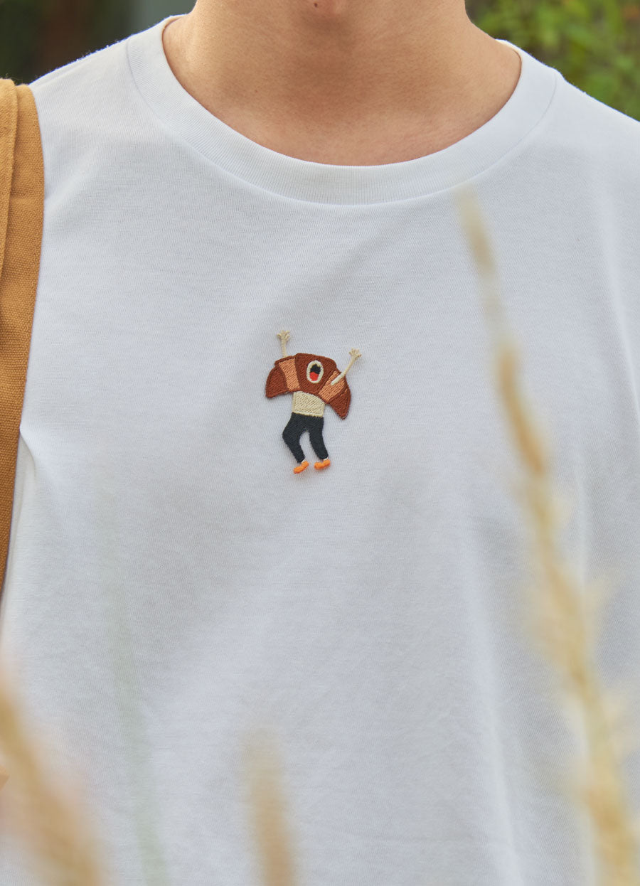 Croissant Man Iron on Patch