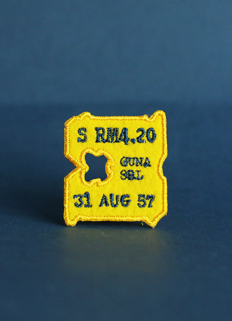 Roti Tag Iron On Patch (Yellow)
