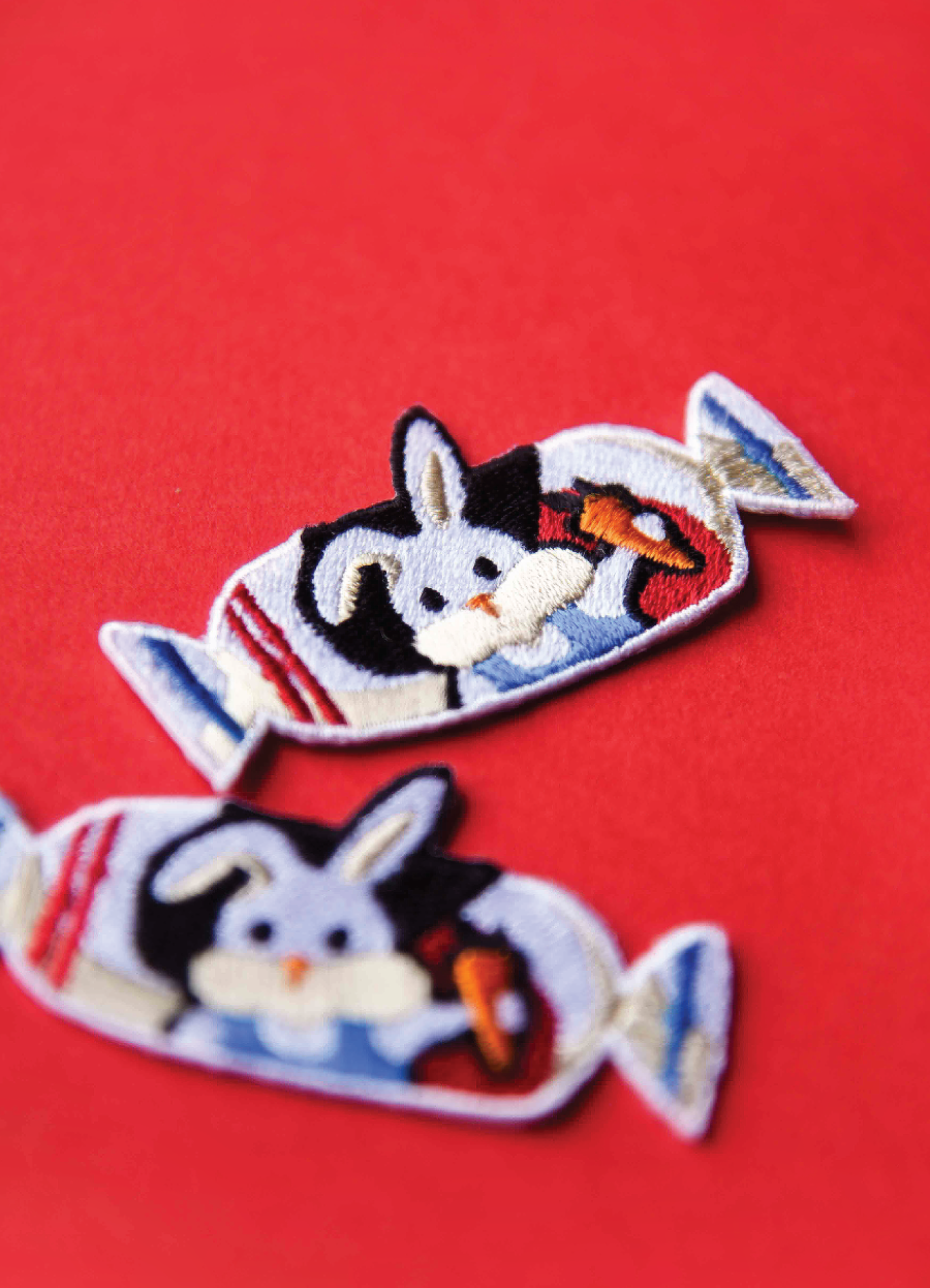Rabbit Candy Iron On Patch