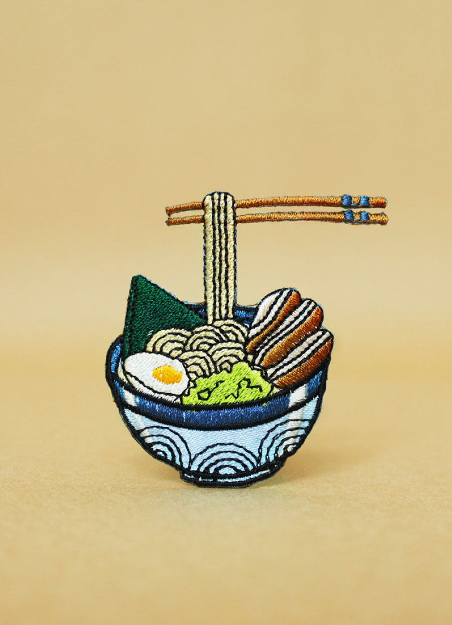 Ramen Iron on Patch