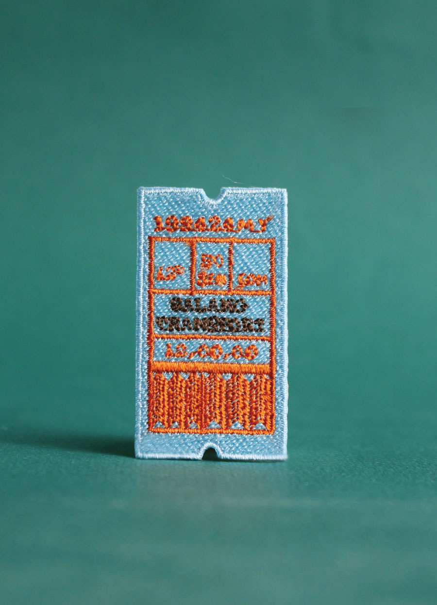 Bus Ticket Iron On Patch