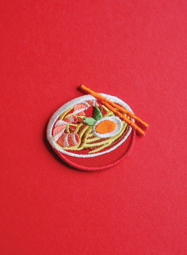 Prawn Mee Iron on Patch