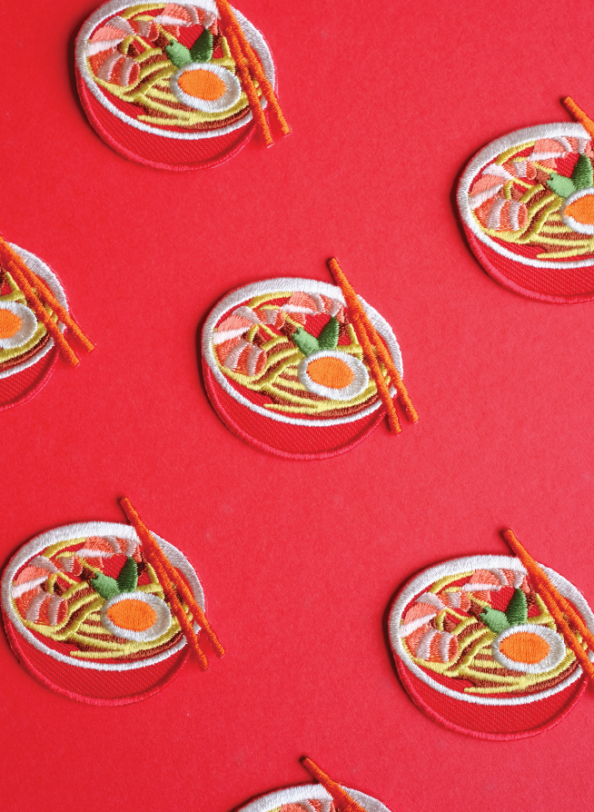 Prawn Mee Iron on Patch
