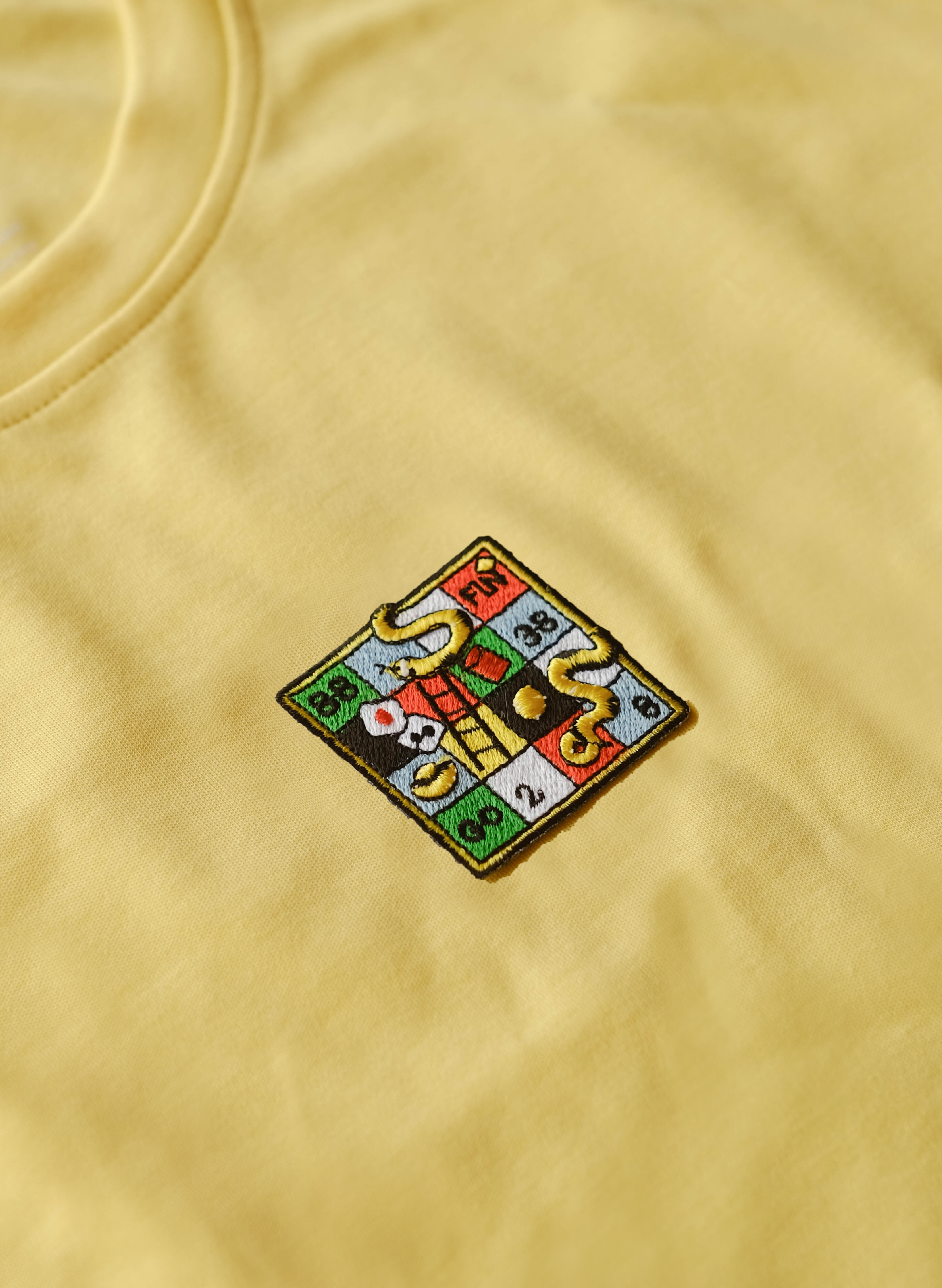 Snakes & Ladders Embroidery Graphic Tee