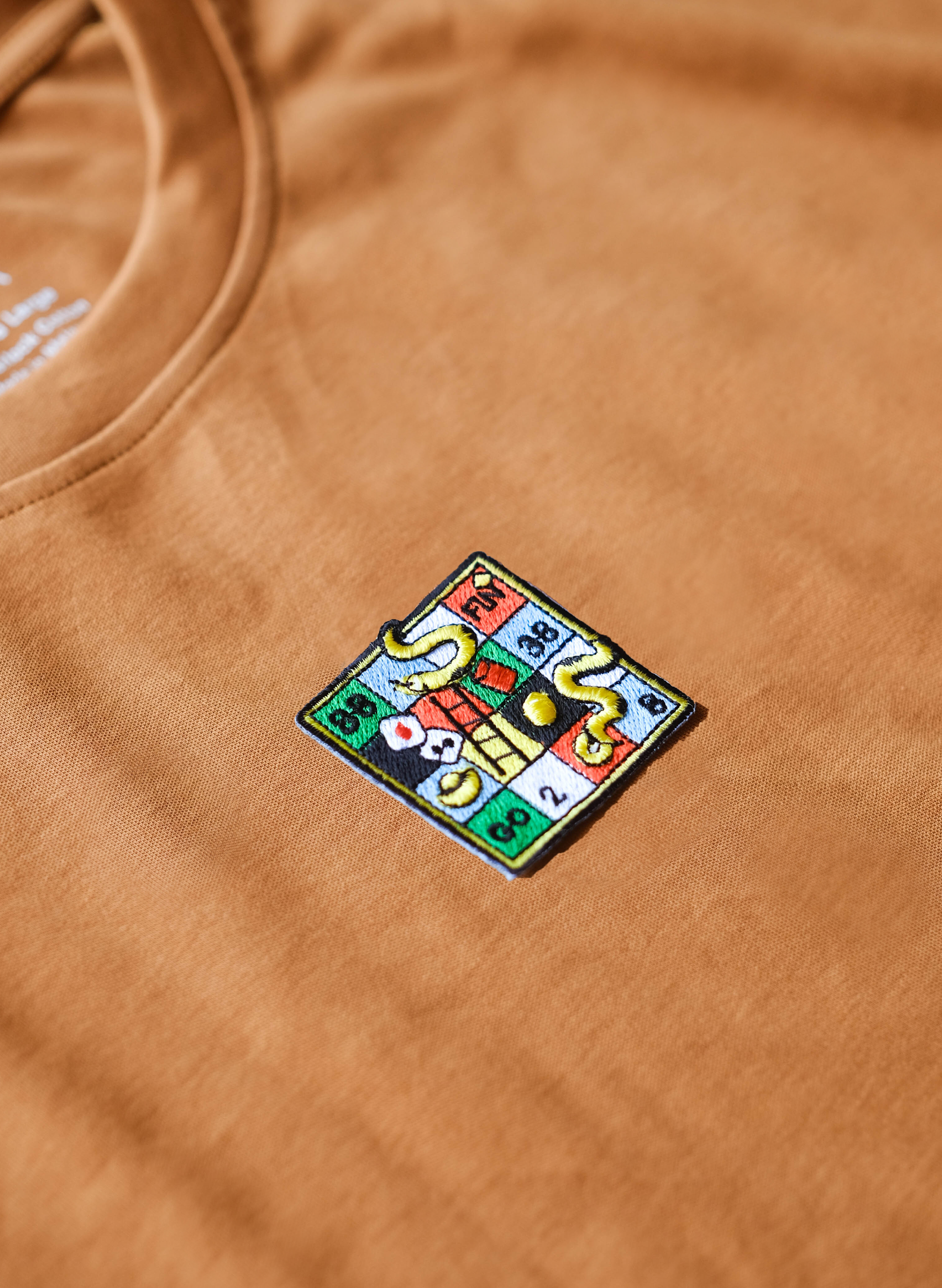 Snakes & Ladders Embroidery Graphic Tee