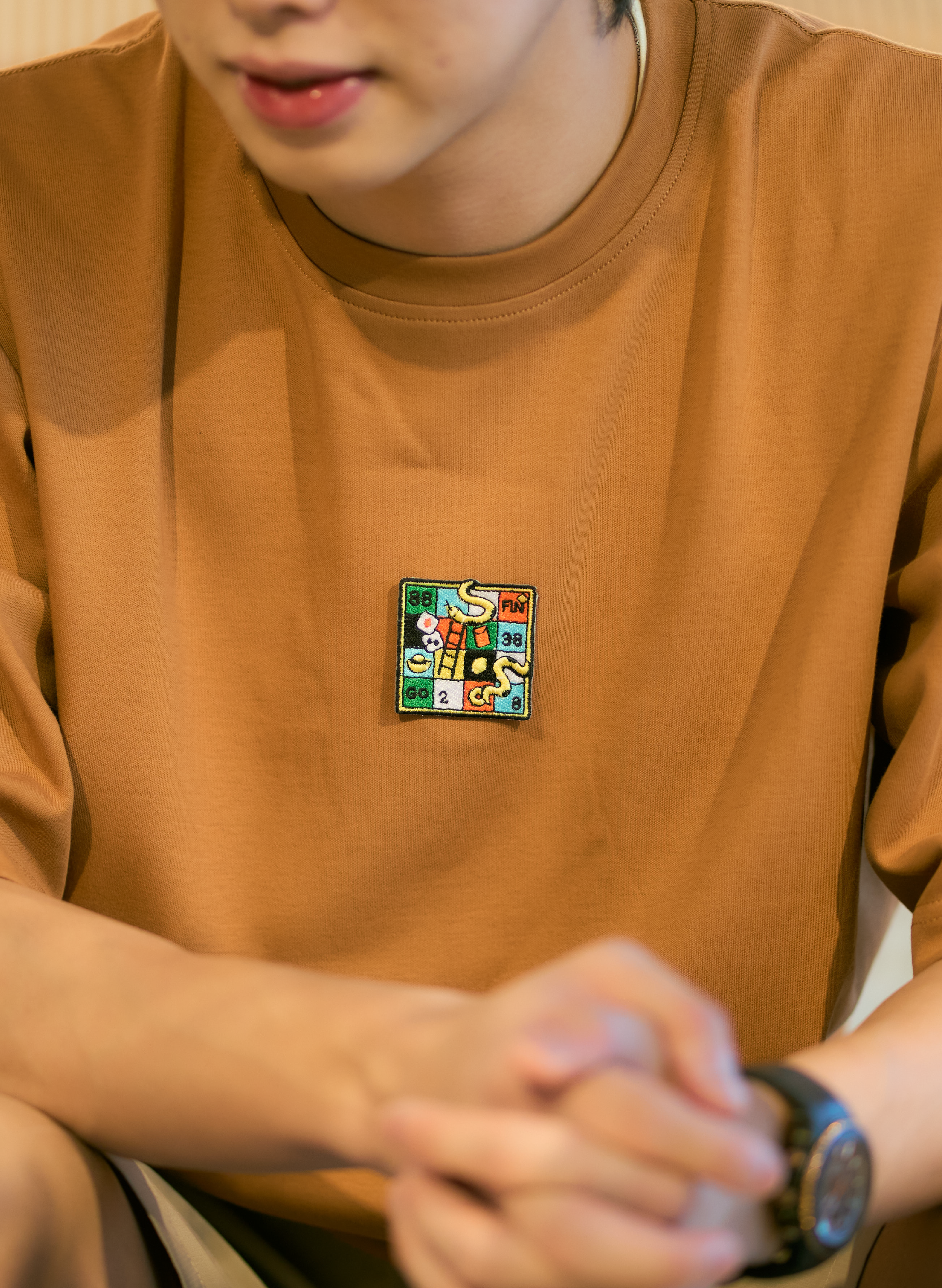 Snakes & Ladders Embroidery Graphic Tee