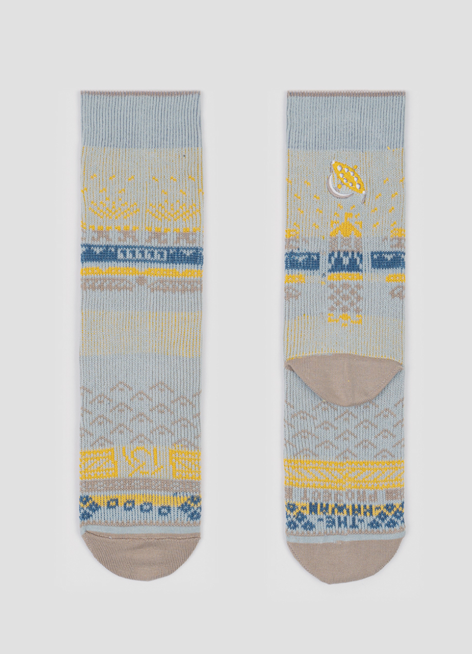 Greater 2gether Light Grey Embroidered Socks
