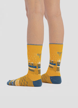 Greater 2gether Yellow Embroidered Socks