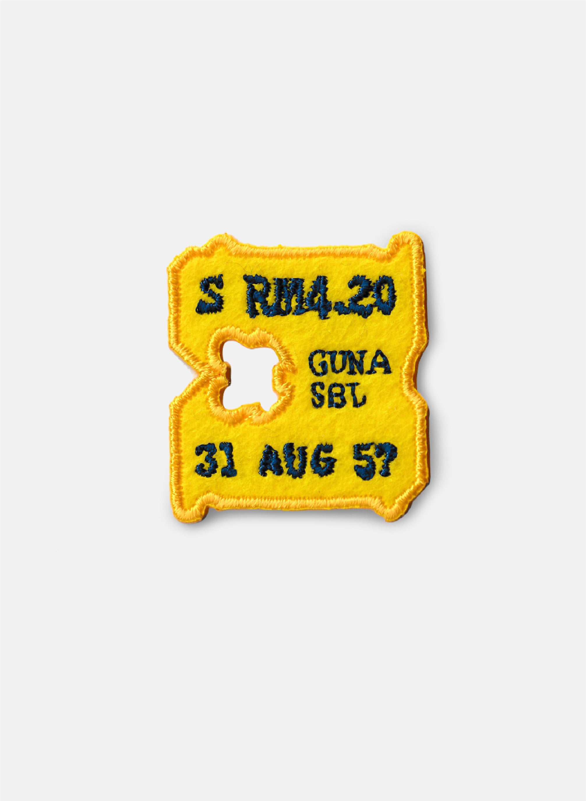 Roti Tag Iron On Patch (Yellow)