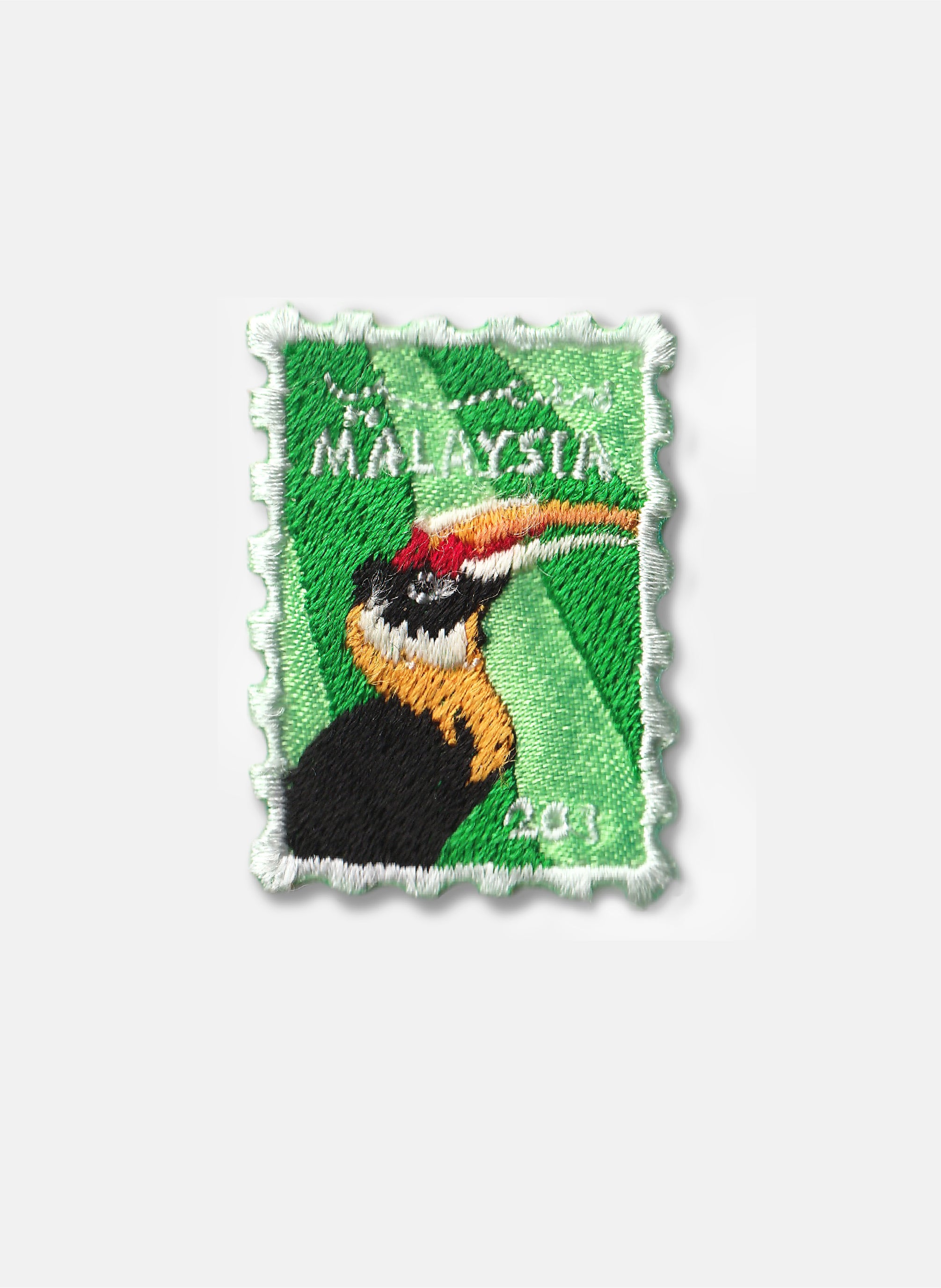 Stamp Hornbill Iron On Patch