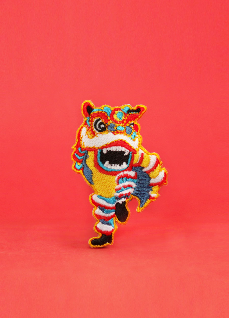 Lion Dance Iron on Patch