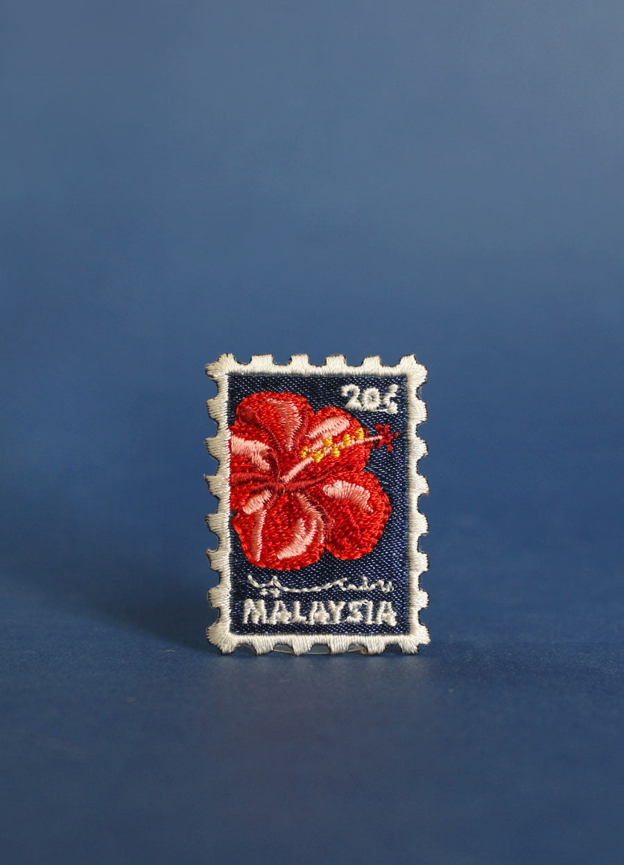 Stamp Bunga Raya Iron On Patch